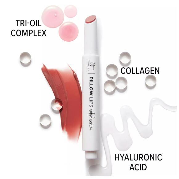 $28 It Cosmetics Pillow Lips Solid Serum 5 in 1 Tinted Gloss in 11:11 - Picture 7 of 8